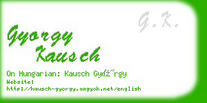 gyorgy kausch business card